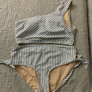 Albion Fit one shoulder top with knot bottoms